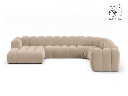 Lupine Modular Panoramic Corner Sofa, 6 Seats, 370x280 cm — Beige / Right