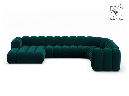 Lupine Modular Panoramic Corner Sofa, 6 Seats, 370x280 cm — Deep Petrol / Right