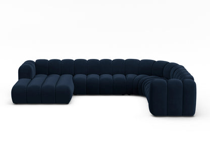 Lupine Modular Panoramic Corner Sofa, 6 Seats, 370x280 cm — Royal Blue / Right