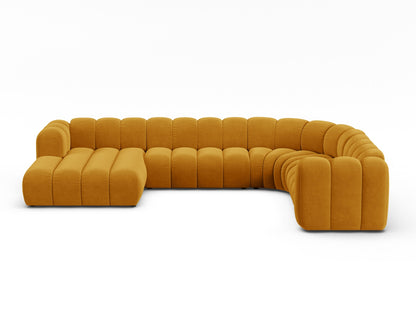 Lupine Modular Panoramic Corner Sofa, 6 Seats, 370x280 cm — Yellow / Right