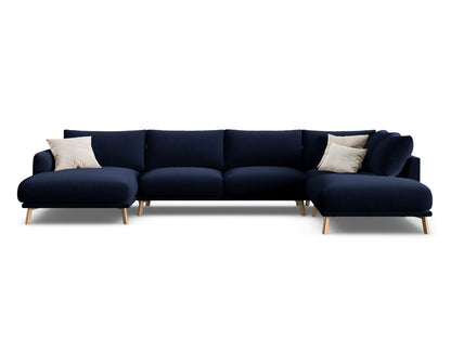 Naomi Panoramic Corner Sofa, 6 Seats, 365x235 cm — Royal Blue / Right