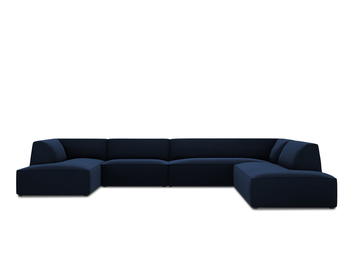 Ruby Panoramic Corner Sofa, 7 Seats, 366x273 cm — Royal Blue / Right