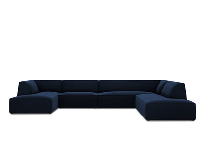 Ruby Panoramic Corner Sofa, 7 Seats, 366x273 cm — Royal Blue / Right