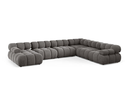 Bellis Modular Panoramic Corner Sofa, 8 Seats, 376x282 cm — Light Grey / Right