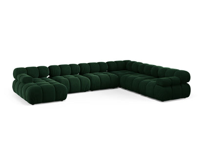 Bellis Modular Panoramic Corner Sofa, 8 Seats, 376x282 cm — Bottle Green / Right