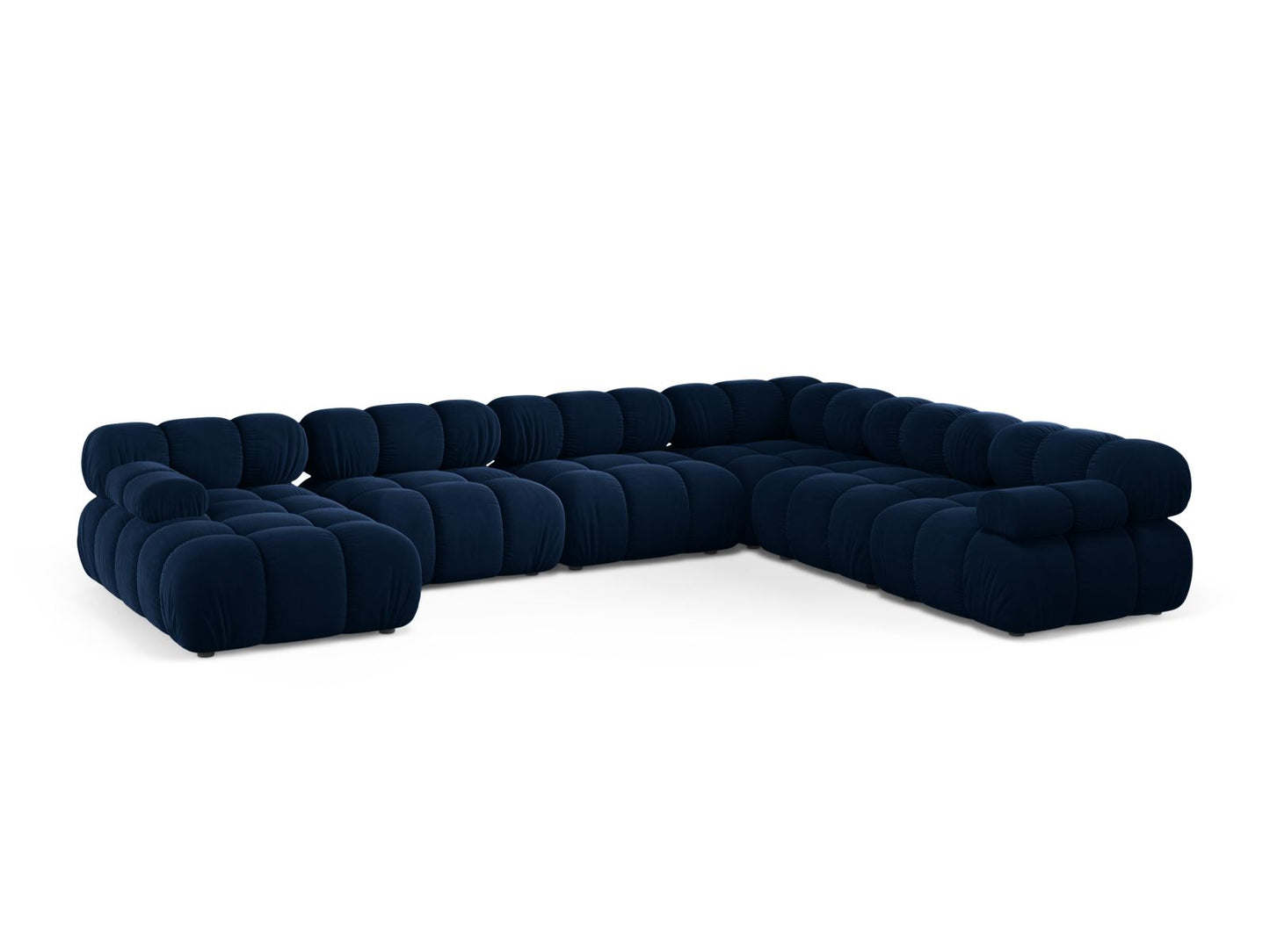 Bellis Modular Panoramic Corner Sofa, 8 Seats, 376x282 cm — Royal Blue / Right