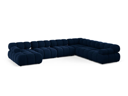 Bellis Modular Panoramic Corner Sofa, 8 Seats, 376x282 cm — Royal Blue / Right