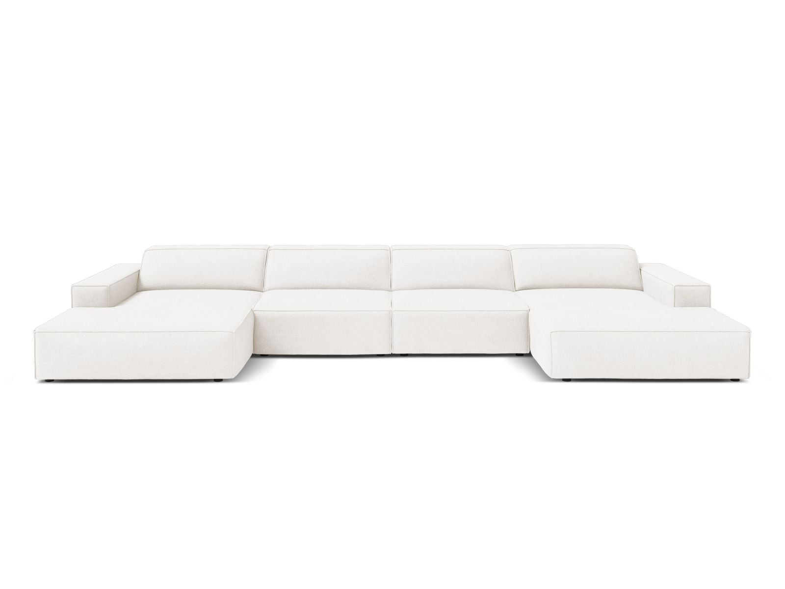 Jodie panoramic sofa, 6 Seats, 364x162 cm — White