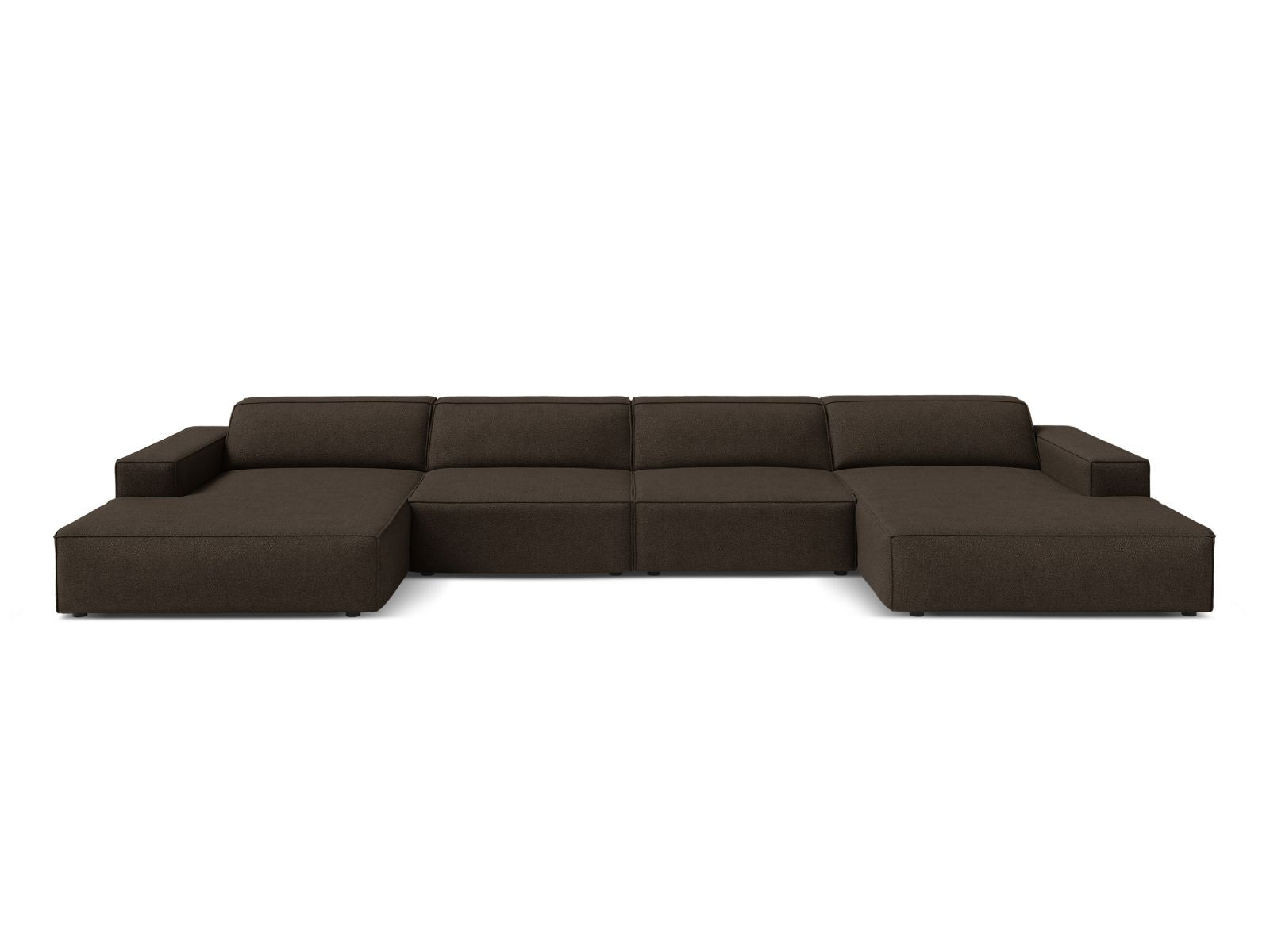 Jodie panoramic sofa, 6 Seats, 364x162 cm — Brown