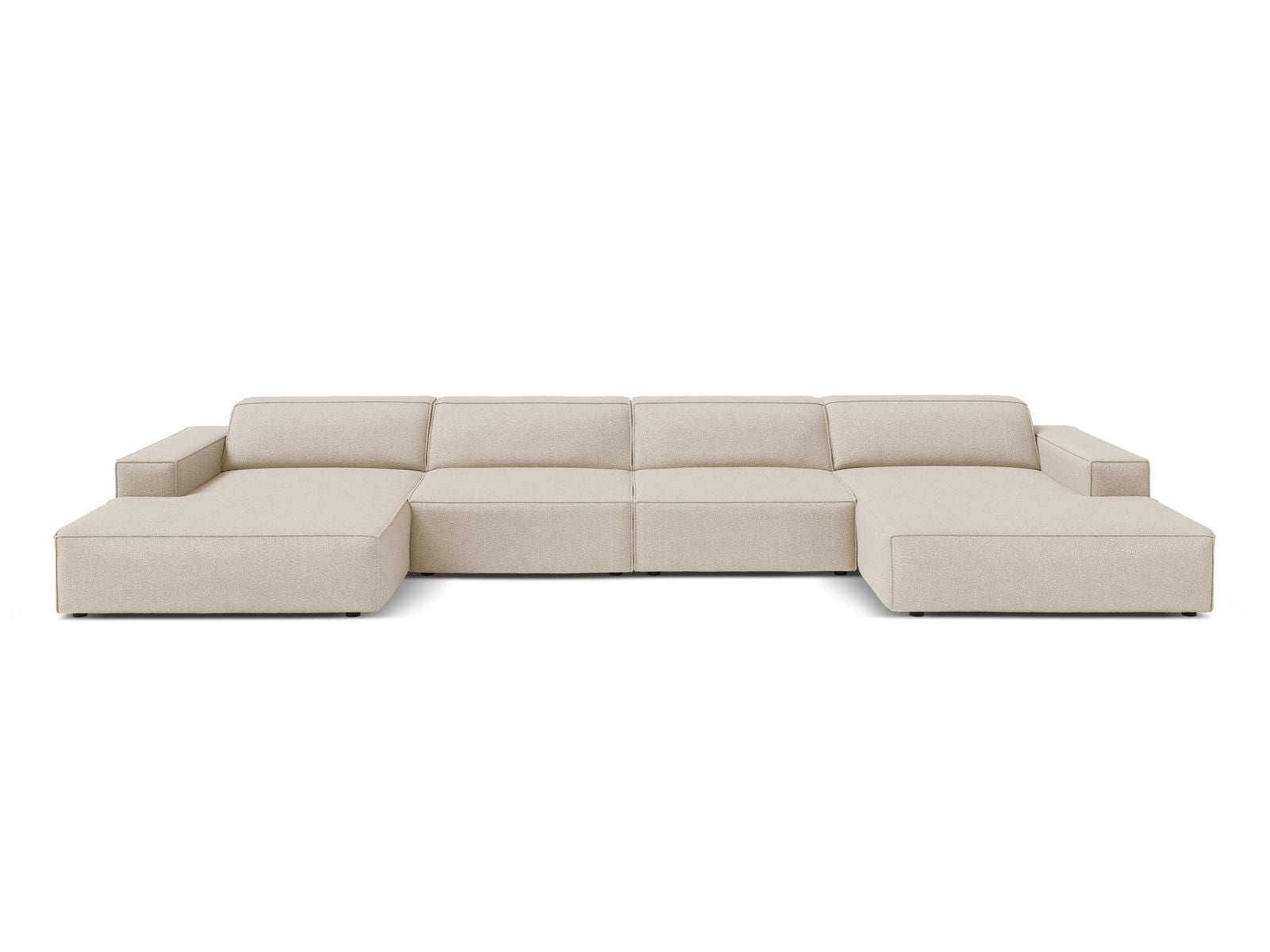 Panoramasofa Bouclé Beige Jodie — Beige