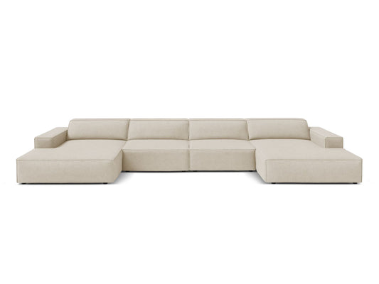 Jodie panoramic sofa, 6 Seats, 364x162 cm — Beige