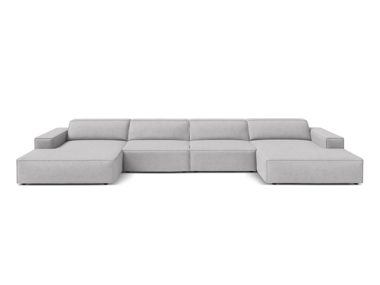 Jodie panoramic sofa, 6 Seats, 364x162 cm — Light Grey