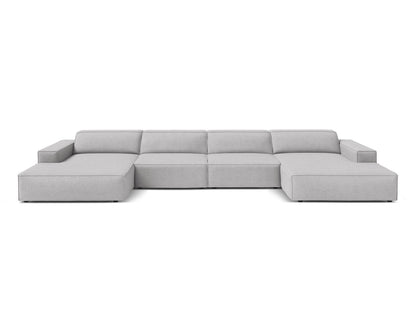 Panoramasofa Bouclé Beige Jodie — Light Grey