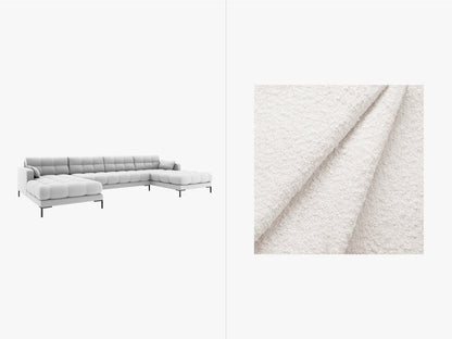 Panoramasofa Bouclé Beige Mamaia — White