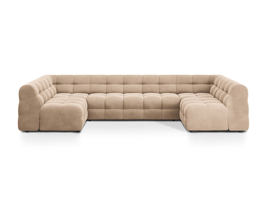Kendal Panoramic Sofa, 7 Seats, 372x203 cm — Almond Beige