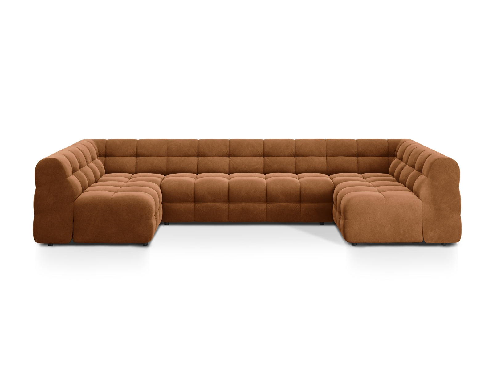 Kendal Panoramic Sofa, 7 Seats, 372x203 cm — Camel