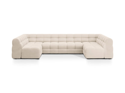 Panoramasofa Strukturstoff Amazon Green Kendal — Beige