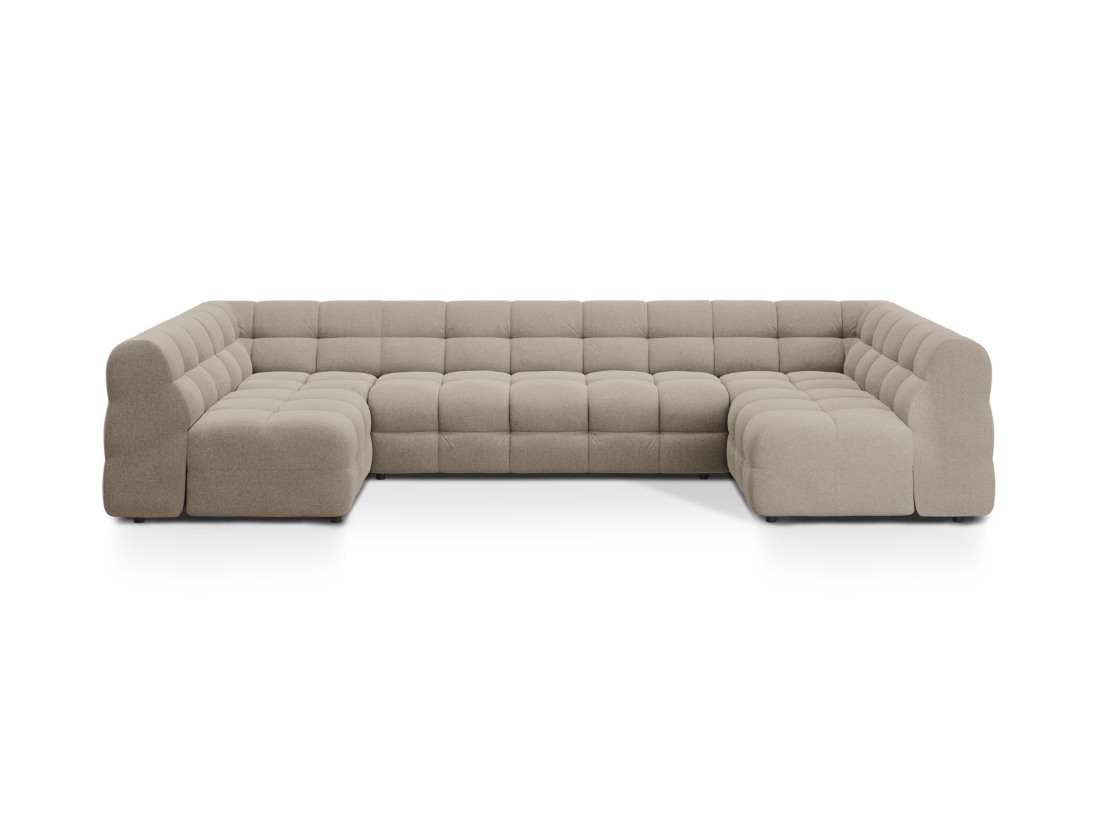 Kendal Panoramic Sofa, 7 Seats, 372x203 cm — Dark Beige