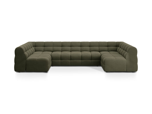 Kendal Panoramic Sofa, 7 Seats, 372x203 cm — Amazon Green