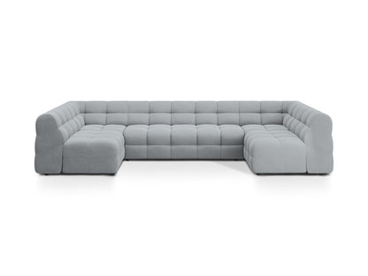 Panoramasofa Strukturstoff Amazon Green Kendal — Platinum