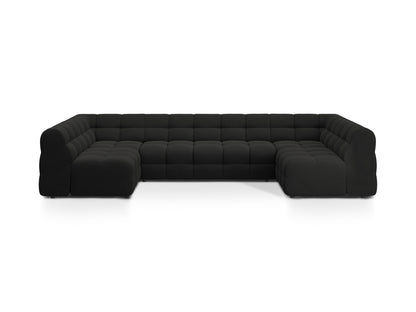 Panoramasofa Strukturstoff Amazon Green Kendal — Black