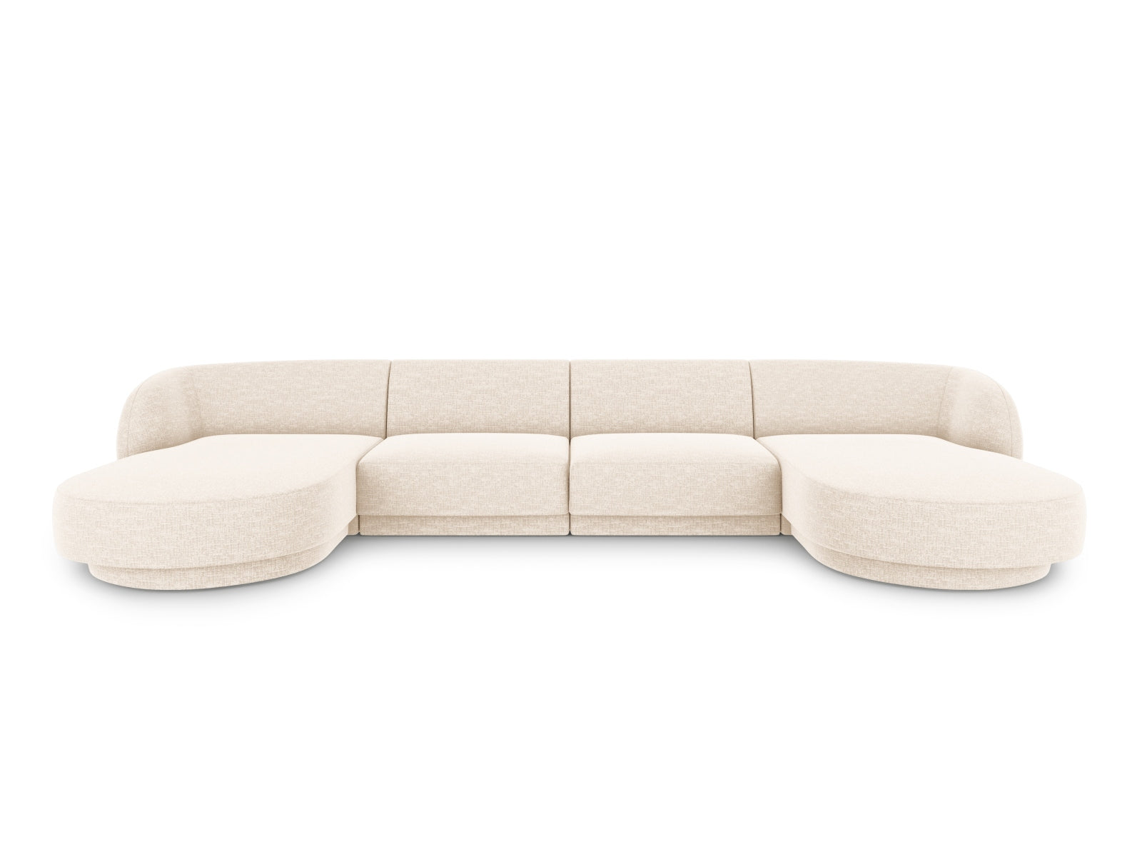 Miley Panoramic Sofa, 5 Seats, 330x156 cm — Light Beige