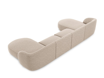 Panoramasofa Chenille Beige Miley — Detailansicht