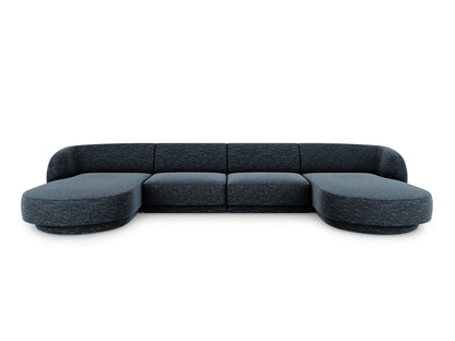 Panoramasofa Chenille Beige Miley — Royal Blue