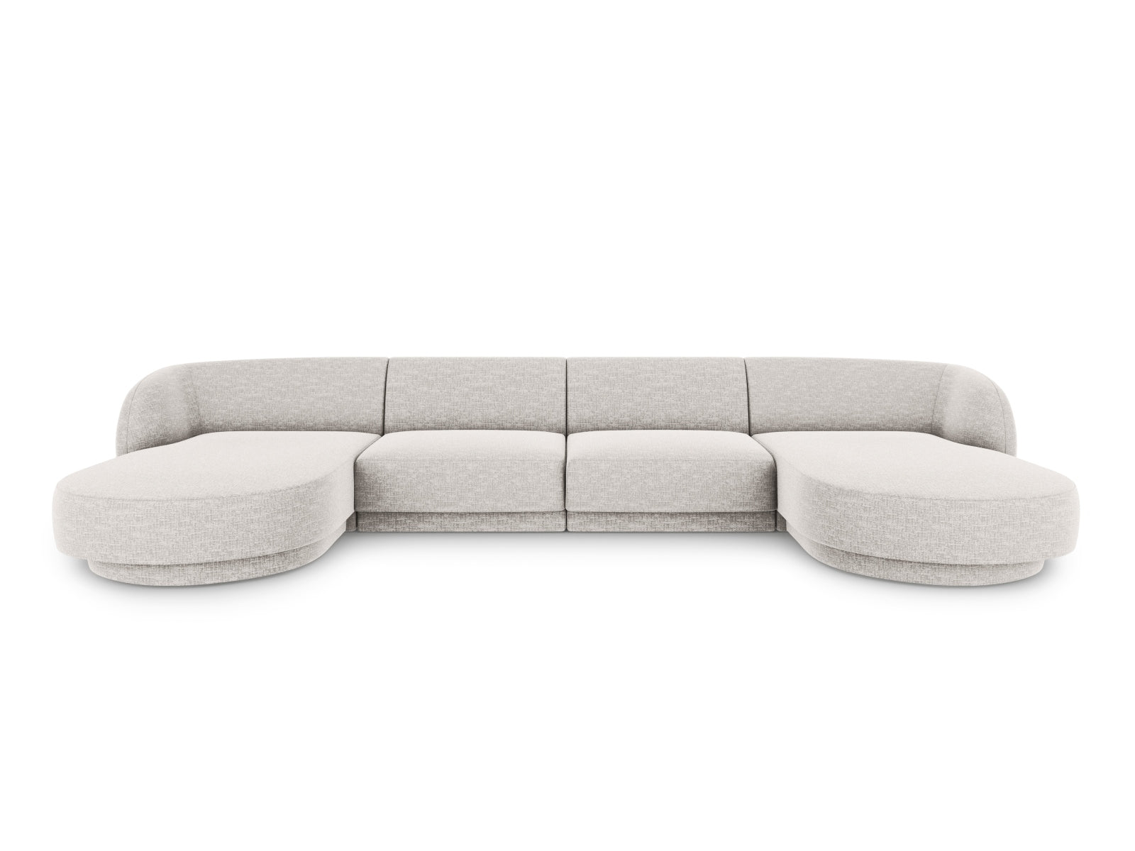 Miley Panoramic Sofa, 5 Seats, 330x156 cm — Light Grey
