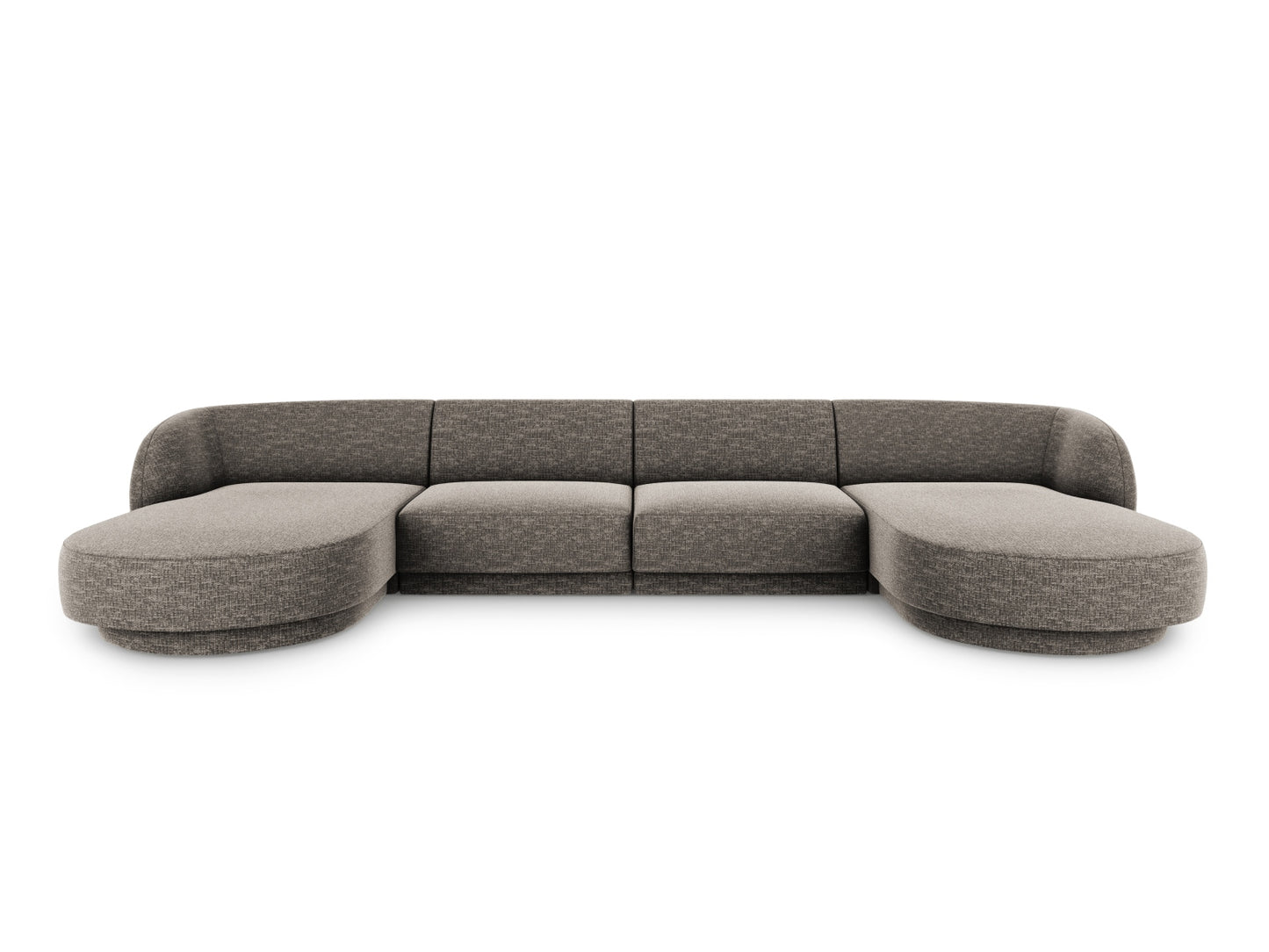 Panoramasofa Chenille Beige Miley — Grey