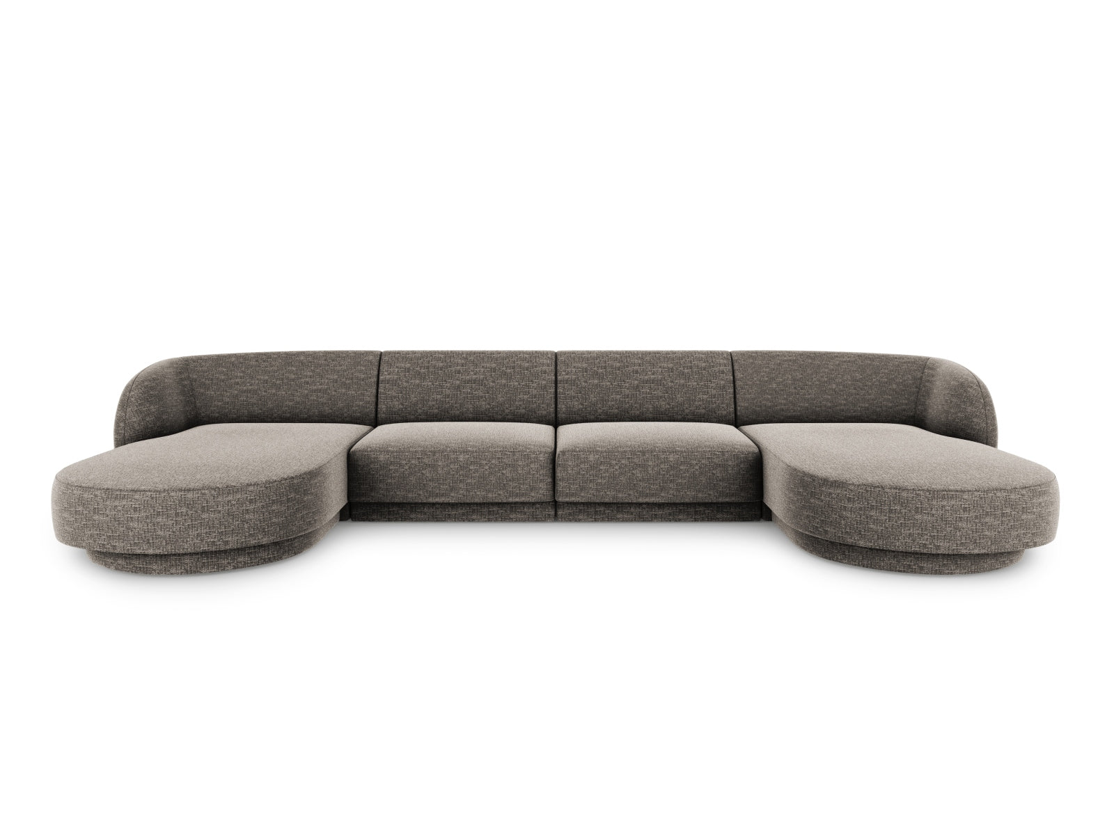 Miley Panoramic Sofa, 5 Seats, 330x156 cm — Grey
