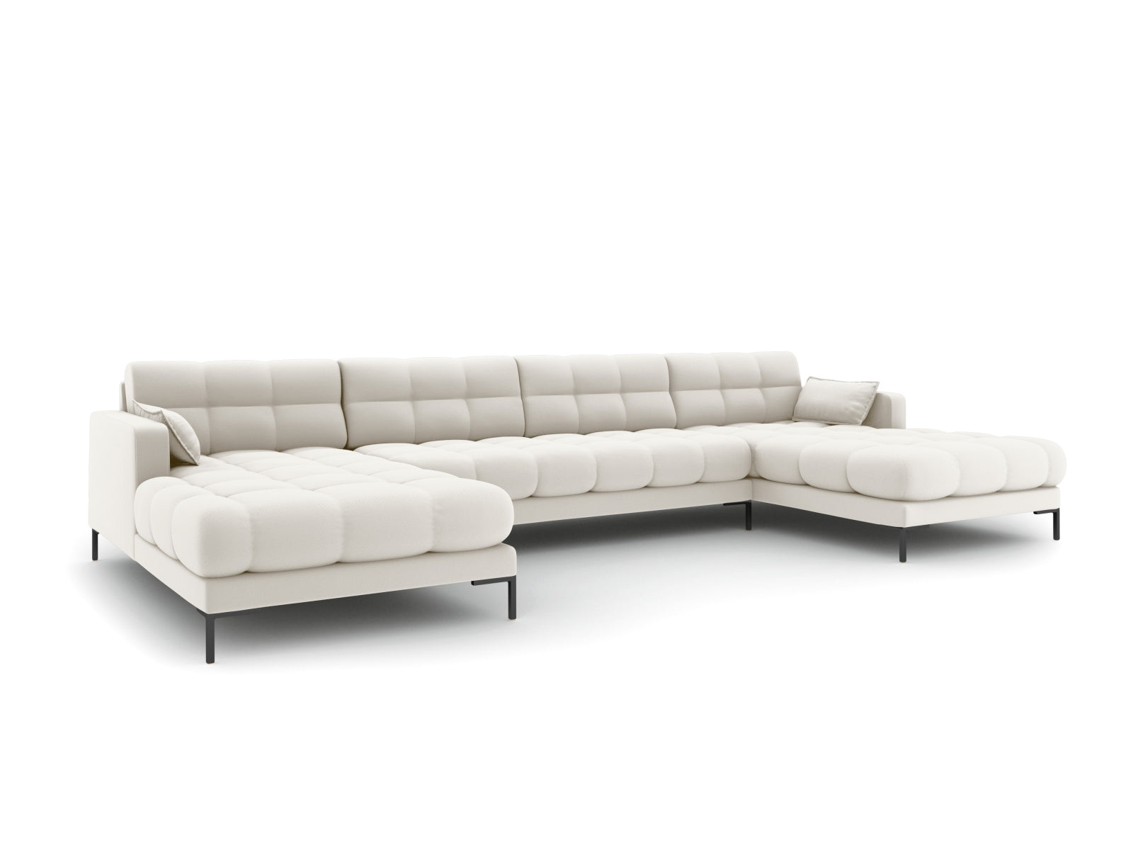 Mamaia Panoramic Sofa, 6 Seats, 383x185 cm — Light Beige