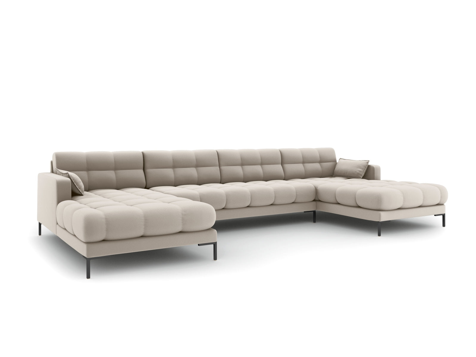 Panoramasofa Strukturstoff Beige Mamaia — Beige