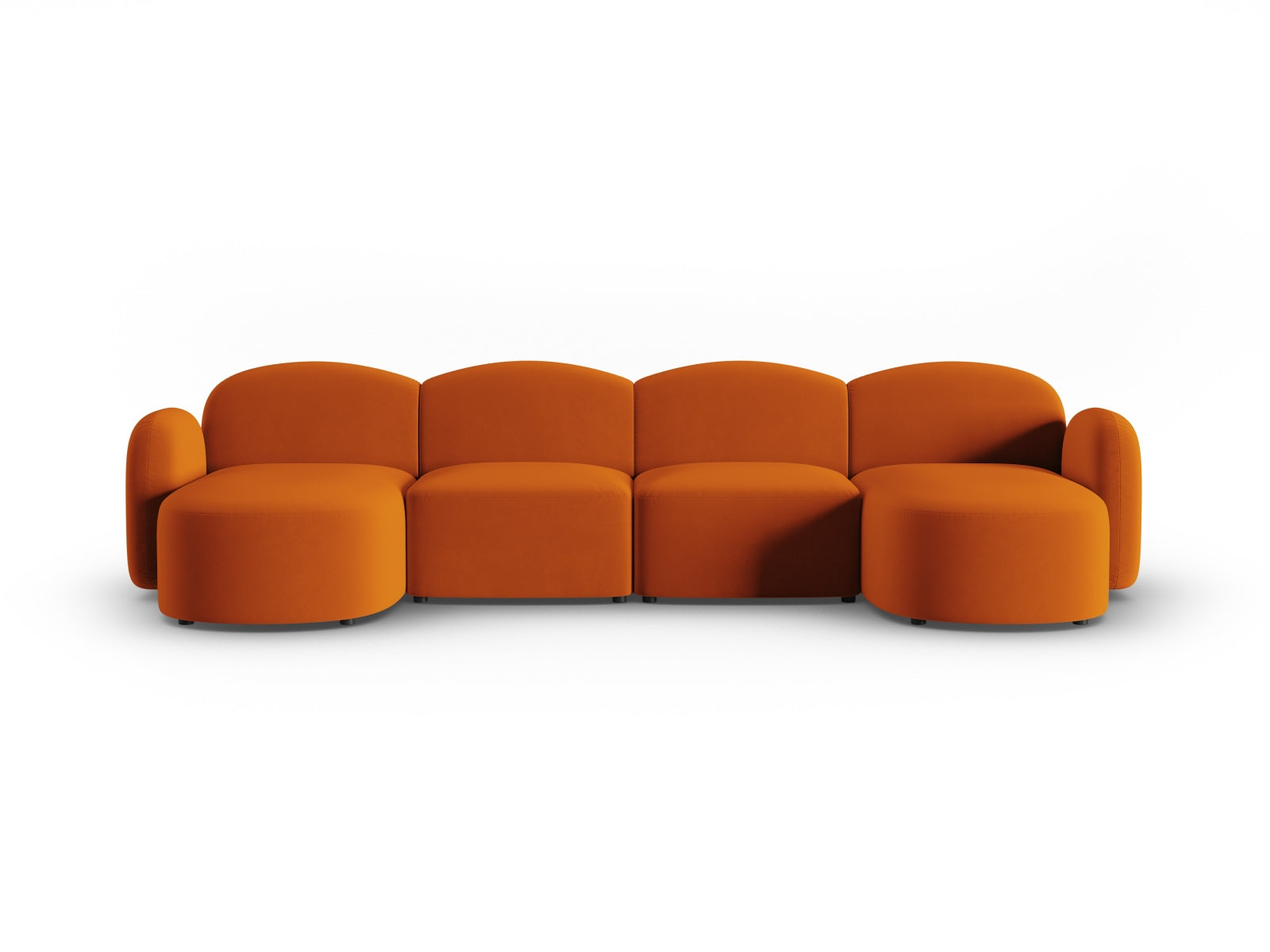 Blair Panoramic Sofa, 6 Seats, 354x167 cm — Terracotta