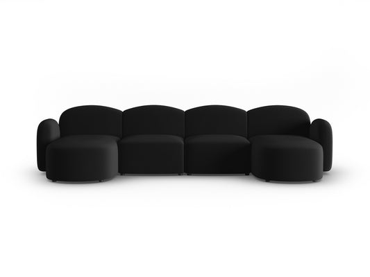 Blair Panoramic Sofa, 6 Seats, 354x167 cm — Black