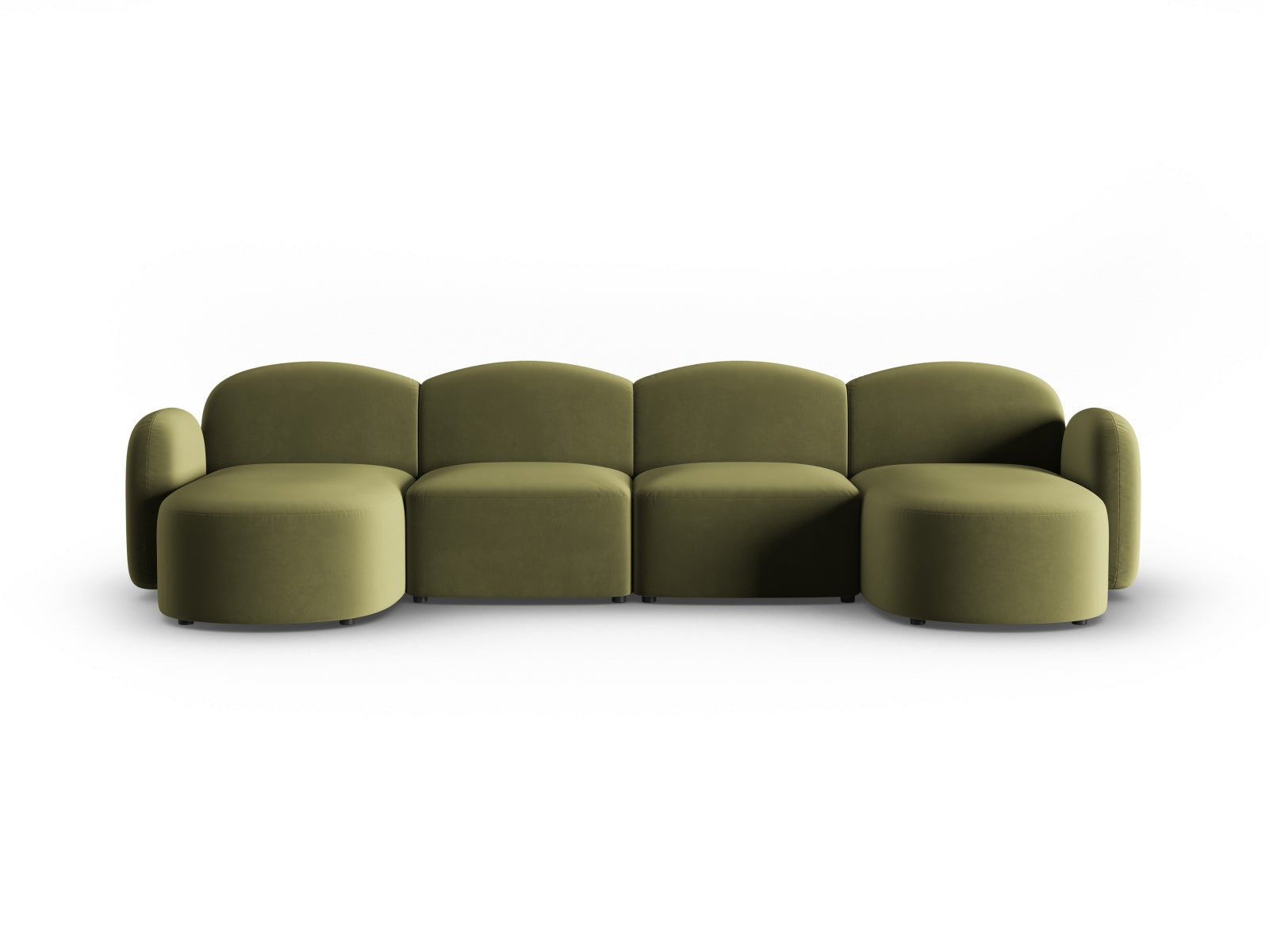 Blair Panoramic Sofa, 6 Seats, 354x167 cm — Light Green