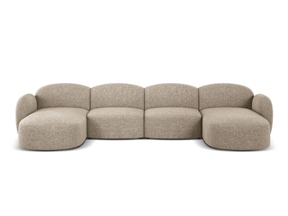 Panoramasofa Chenille Anthrazit Blair — Dark Beige