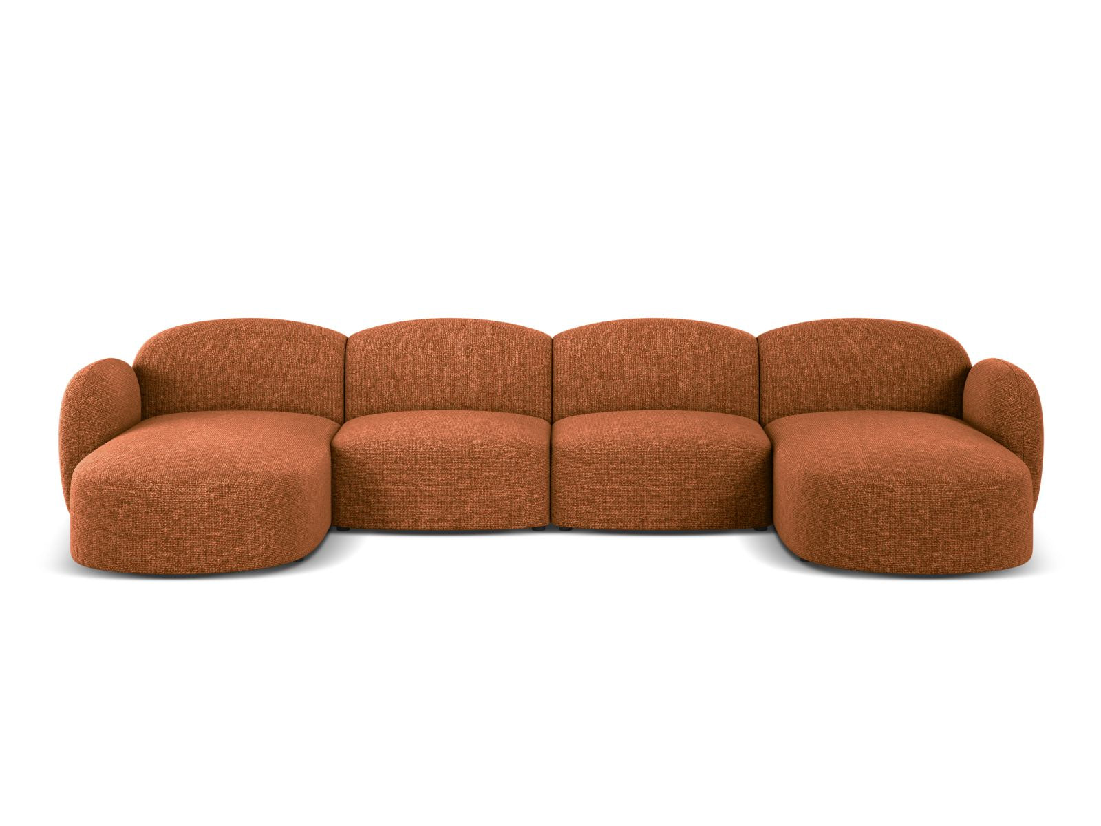 Blair Panoramic Sofa, 6 Seats, 354x167 cm — Brick