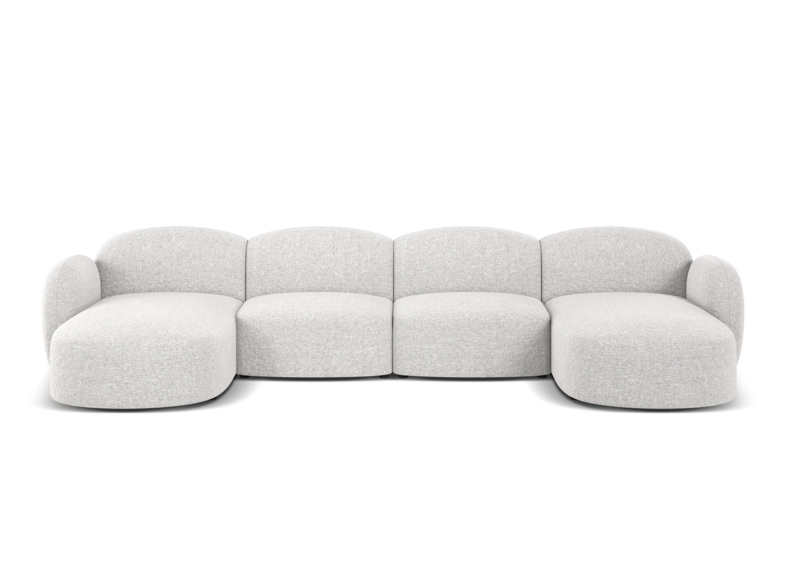 Blair Panoramic Sofa, 6 Seats, 354x167 cm — Silver