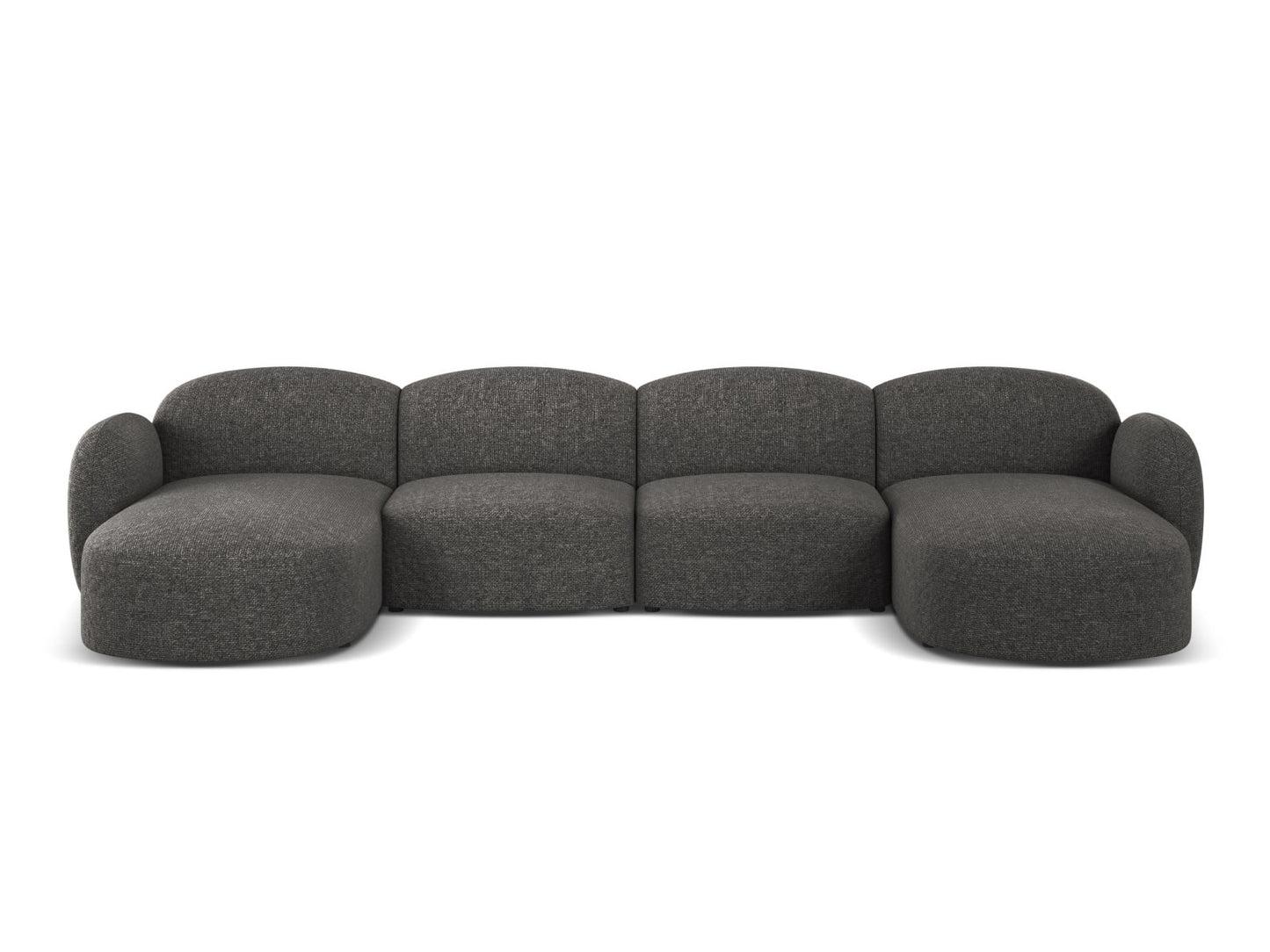 Panoramasofa Chenille Anthrazit Blair — Dark Grey