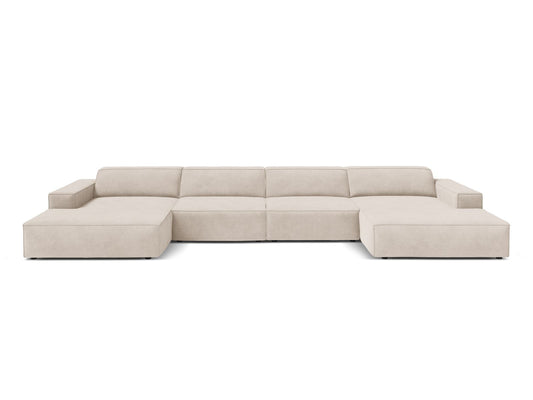 Jodie Modular Panoramic Sofa, 6 Seats, 364x162 cm — Beige