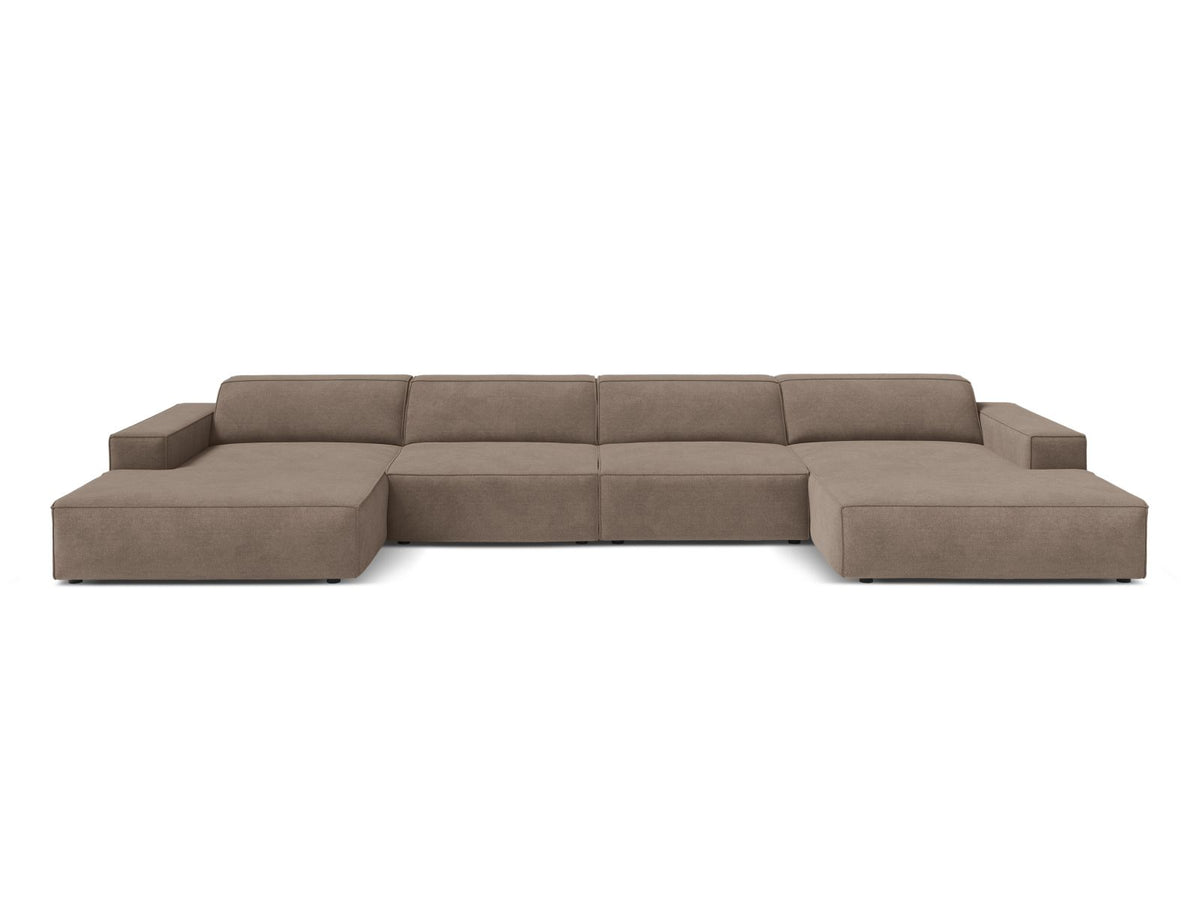 Jodie Modular Panoramic Sofa, 6 Seats, 364x162 cm — Cappuccino