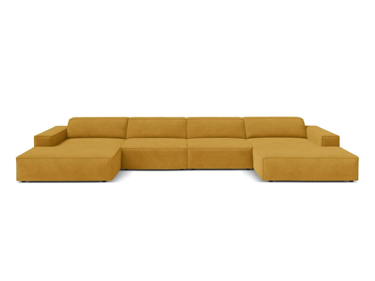 Jodie Modular Panoramic Sofa, 6 Seats, 364x162 cm — Yellow