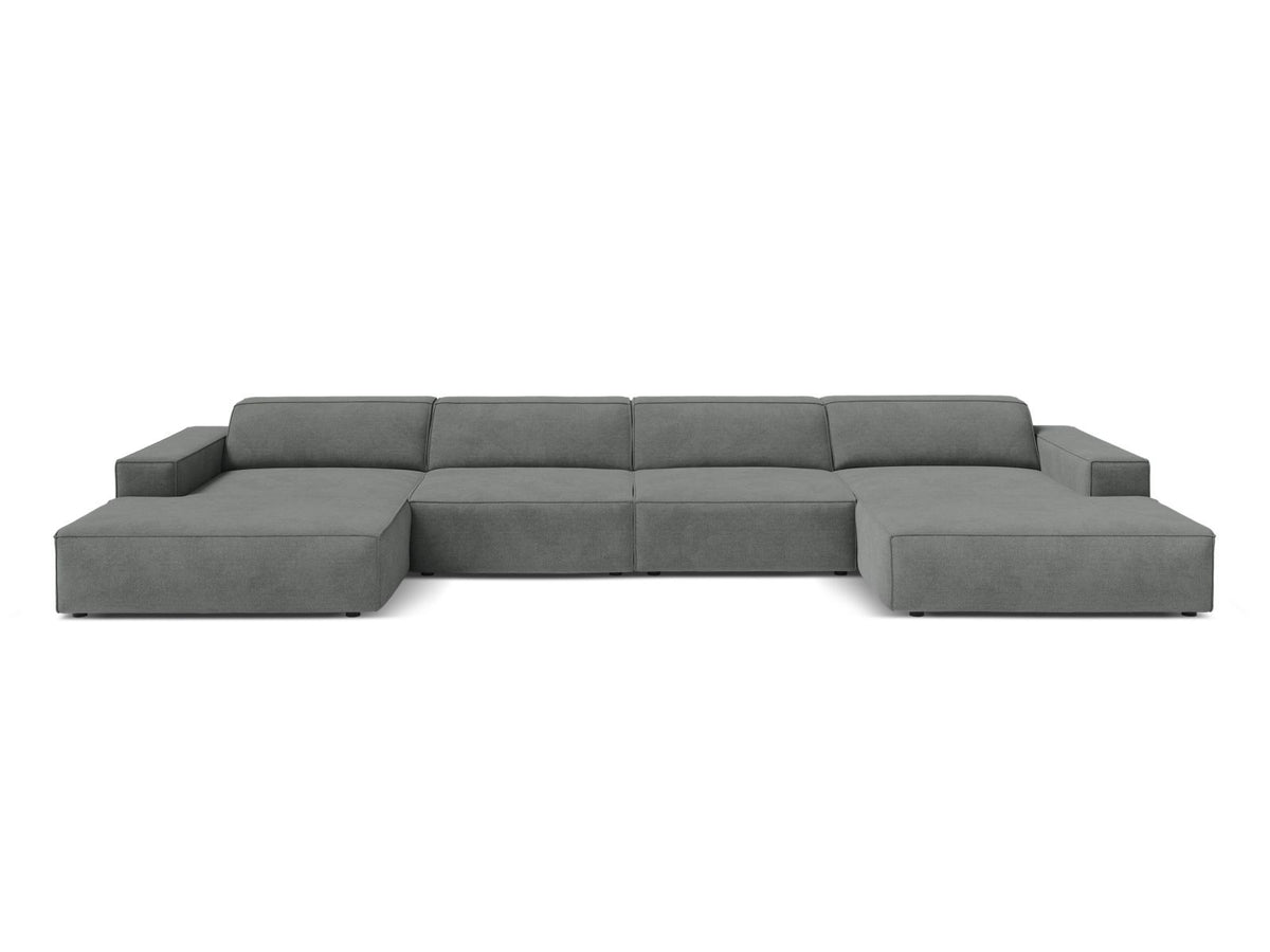 Jodie Modular Panoramic Sofa, 6 Seats, 364x162 cm — Grey