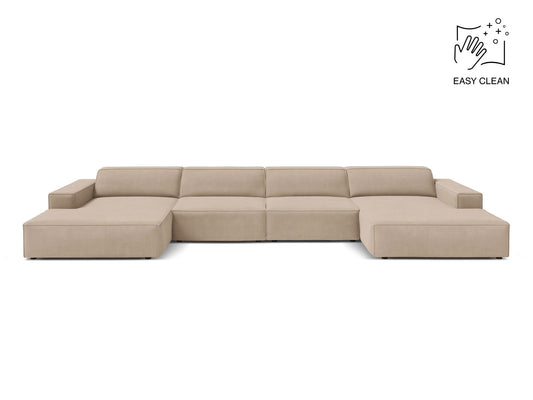 Jodie Modular Panoramic Sofa, 6 Seats, 364x162 cm — Beige