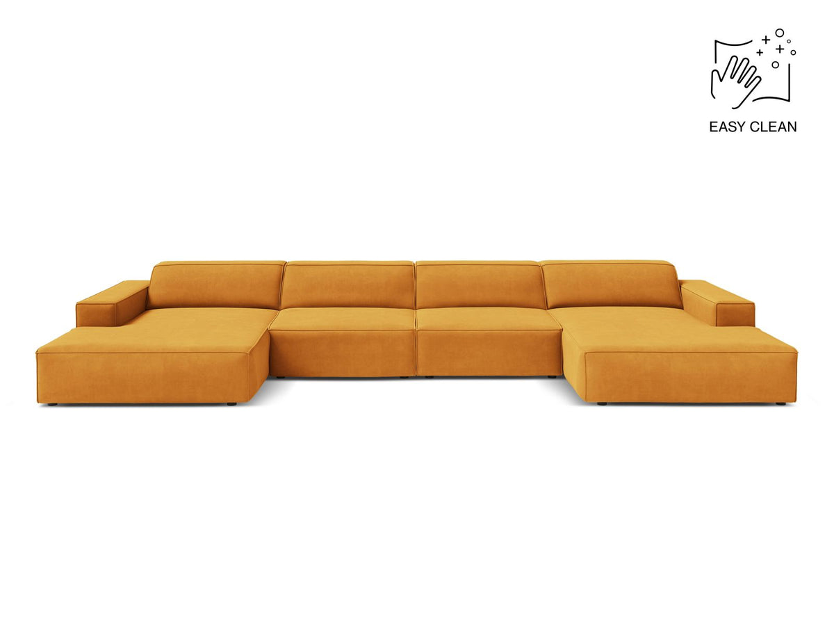 Jodie Modular Panoramic Sofa, 6 Seats, 364x162 cm — Yellow