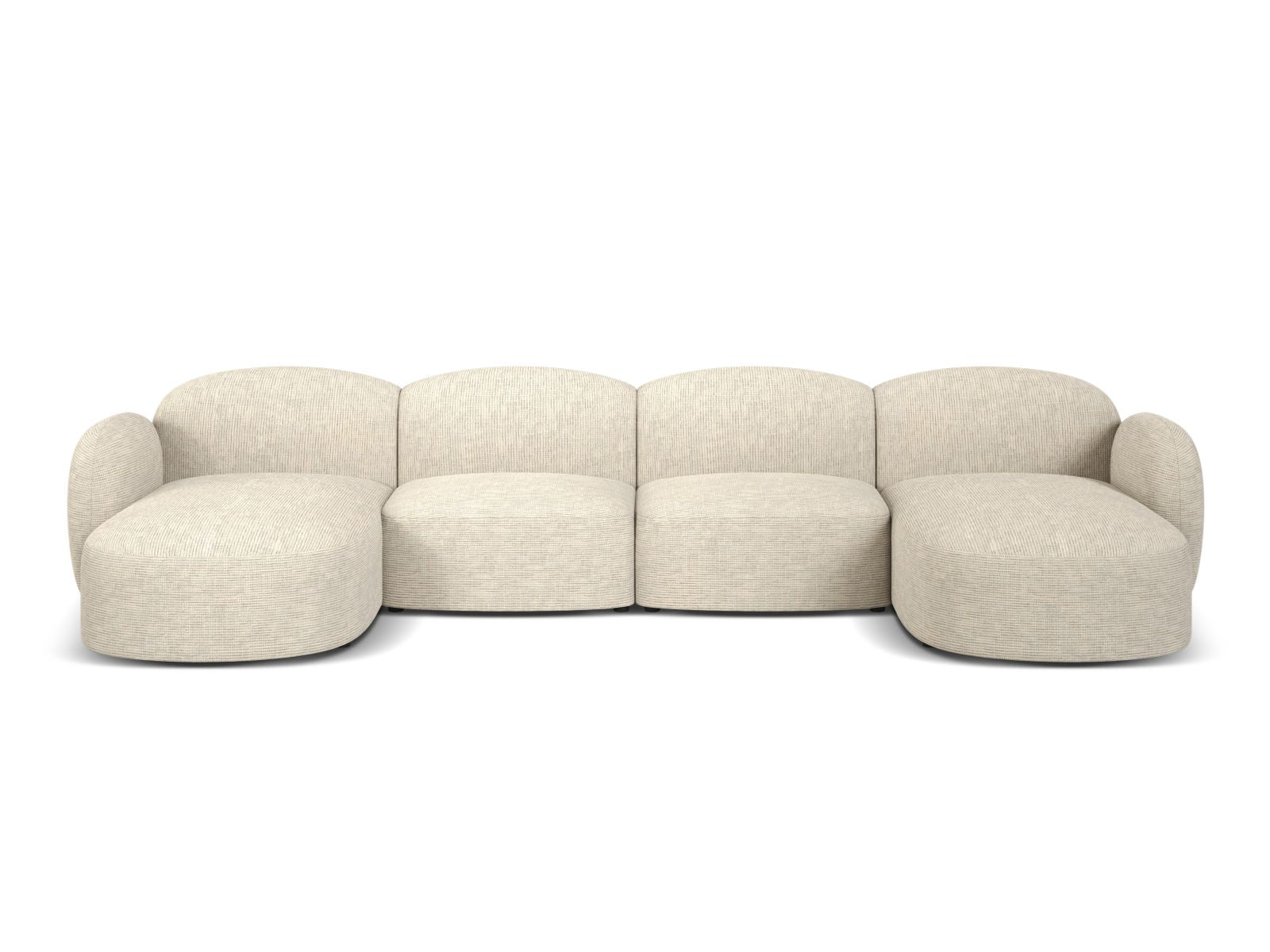 Blair Panoramic Sofa, 6 Seats, 354x167 cm — Light Beige