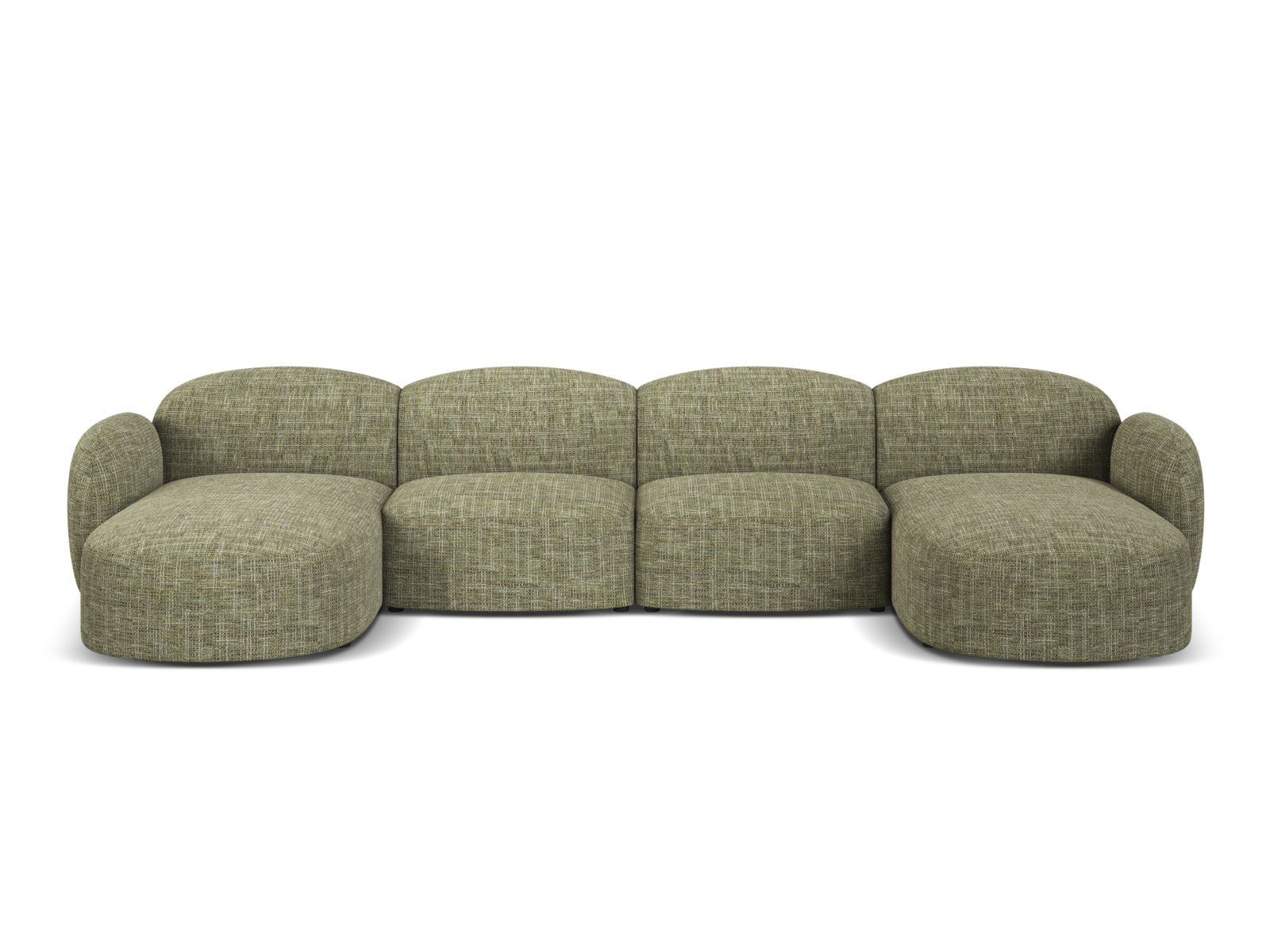 Blair Panoramic Sofa, 6 Seats, 354x167 cm — Olive