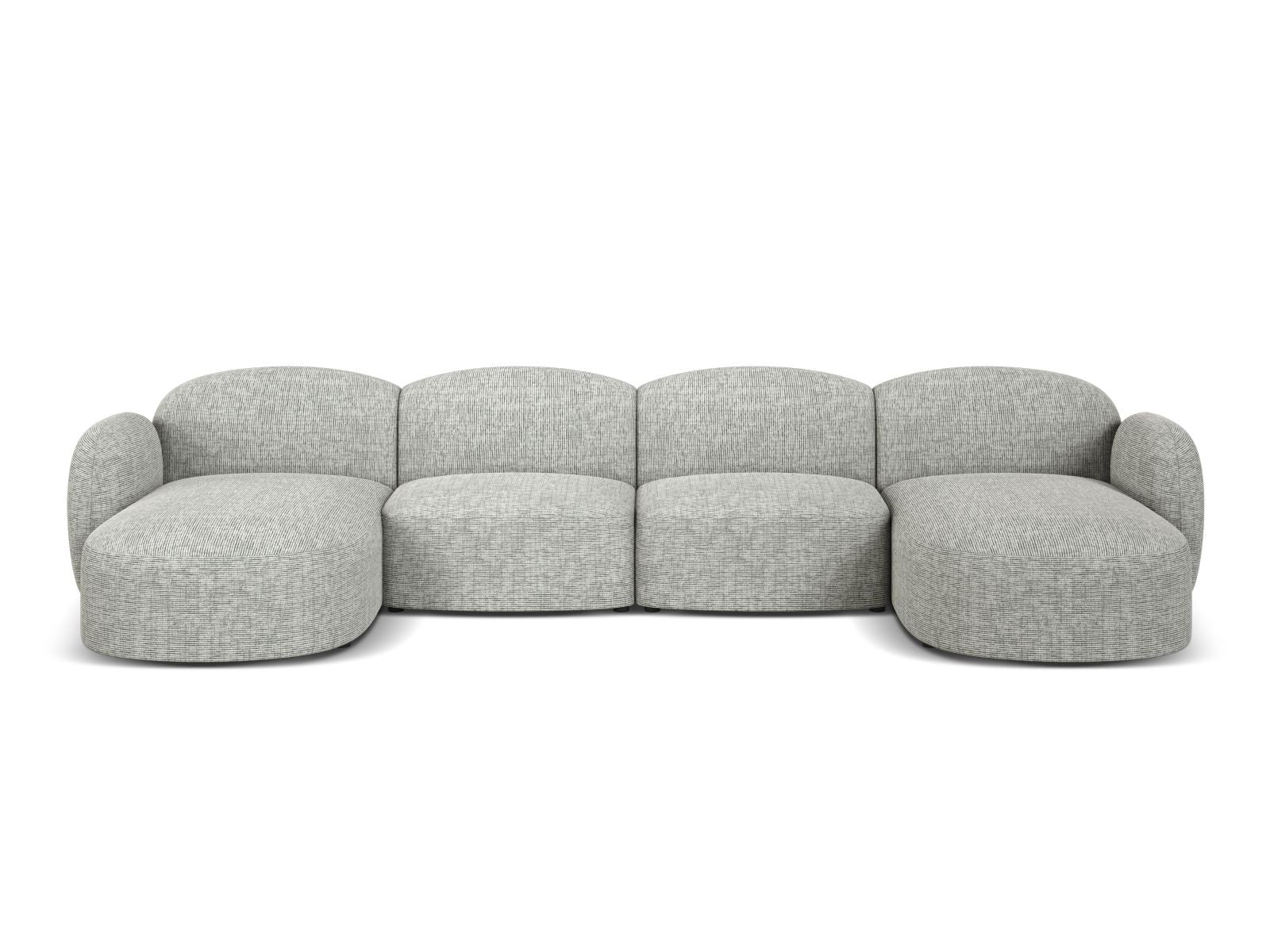 Blair Panoramic Sofa, 6 Seats, 354x167 cm — Warm grey