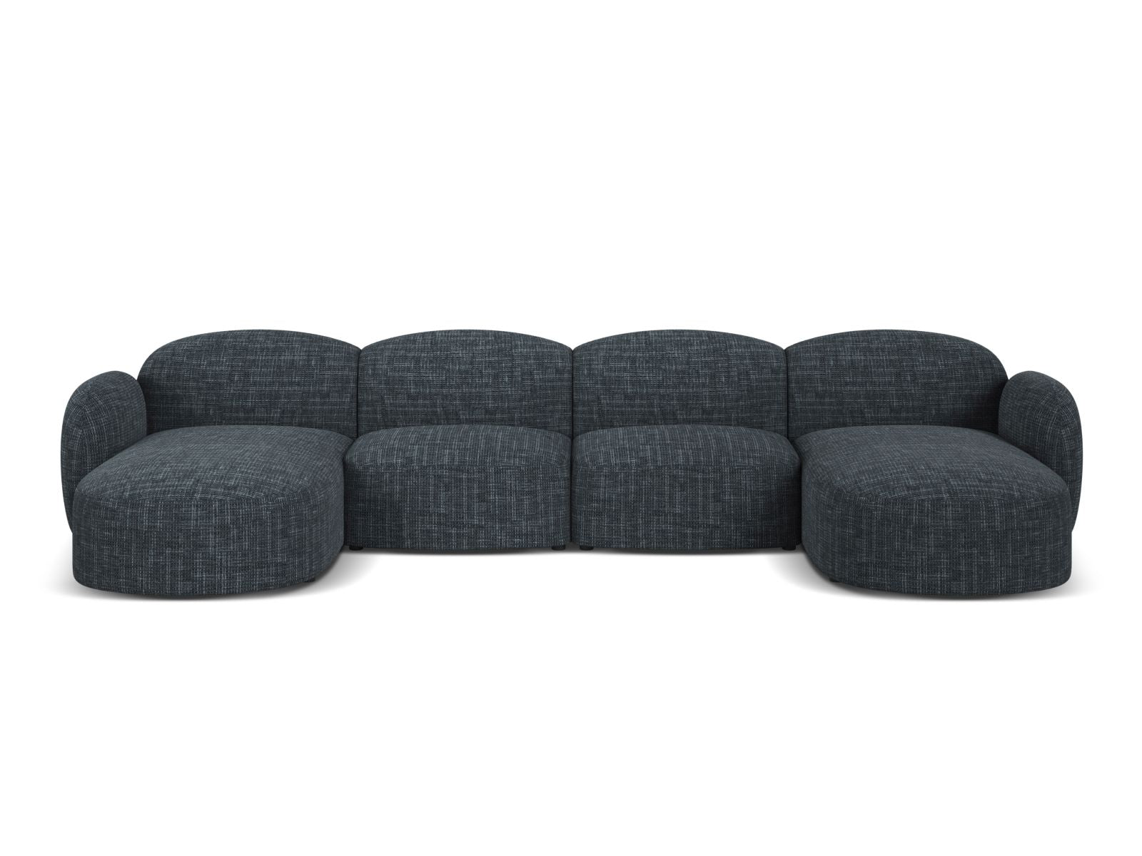 Blair Panoramic Sofa, 6 Seats, 354x167 cm — Navy Blue